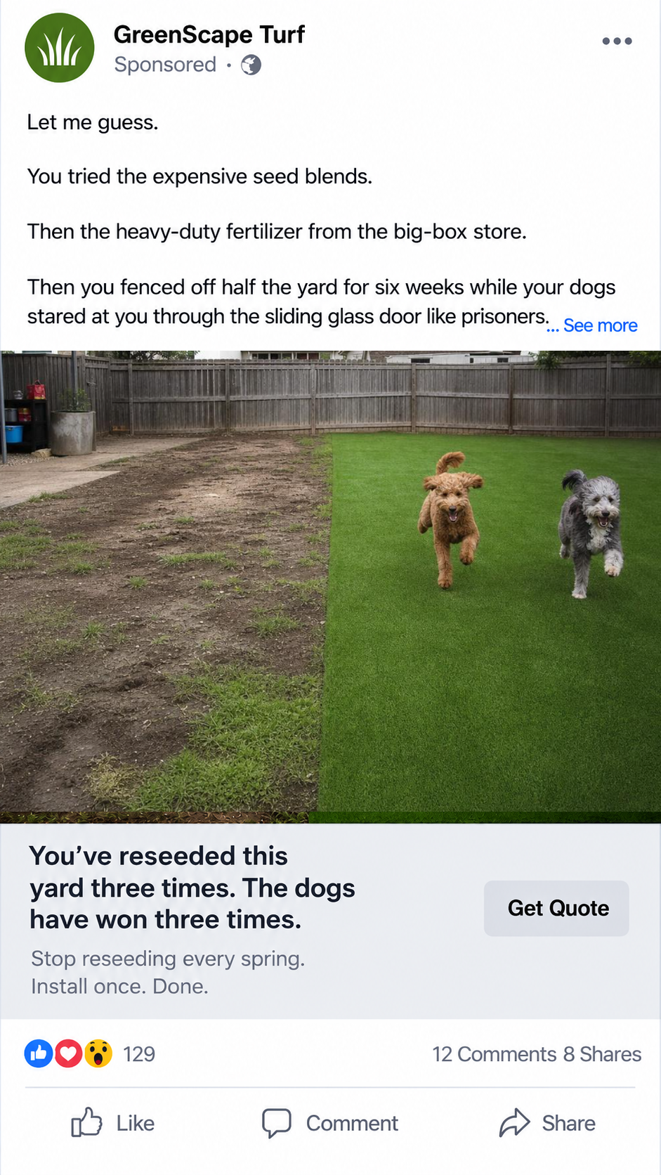 Diagnostic Pet Turf Ad Mockup